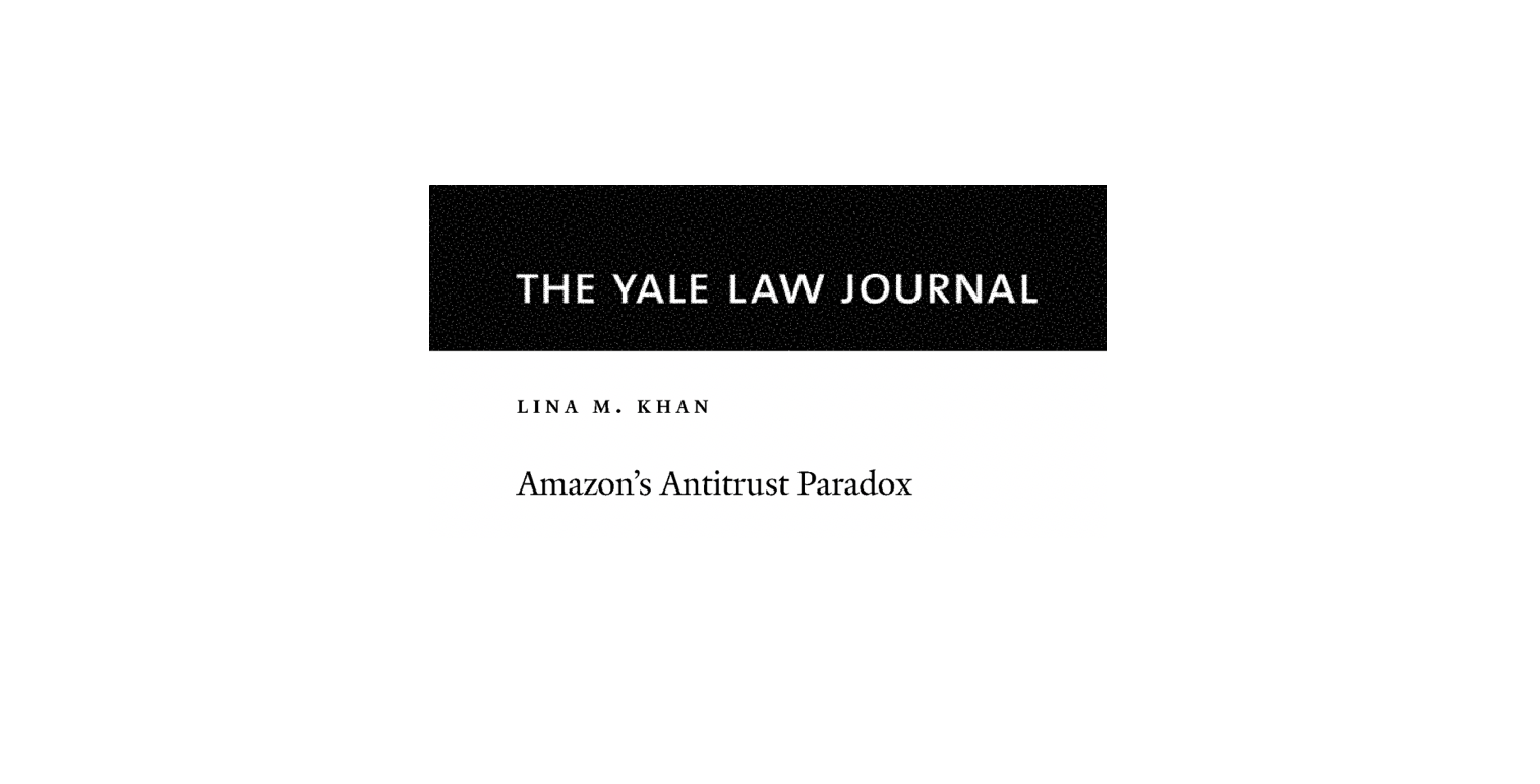 Legal Analysis Amazon’s Antitrust Paradox American Economic